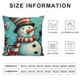 thumbnail image 5 of QZHH  Warm Winter Wishes Blue Decorative Throw Pillow Covers, Snowman Merry Christmas Let It Snow Porch Outdoor Home Decor, Buffalo Plaid Check Hohoho Joy Holiday Couch Cushion Case, 5 of 5