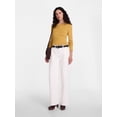 thumbnail image 3 of Scenario Women's and Women's Plus Rib Tee with Long Sleeves, Sizes XS-4X, 3 of 6