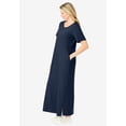 thumbnail image 3 of Woman Within Plus Size Perfect Short-Sleeve Scoopneck Maxi Tee Dress, 3 of 6