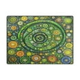 thumbnail image 3 of Green Circle Mandala 80''x58'' Extra Large Plush Memory Foam Rug, Soft, Absorbent, Non Slip, 3 of 7