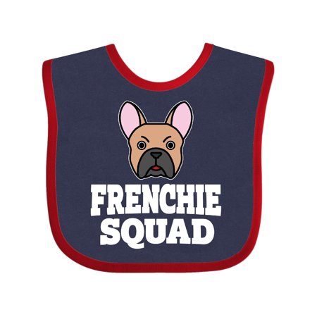 

Inktastic Dog Frenchie Squad Gift Baby Boy or Baby Girl Bib