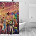 thumbnail image 3 of Cortina de ducha de tela de poliéster impermeable Toy Story, decoración de baño, kit de cortina de ducha con ganchos, 72 x 72 pulgadas, 3 of 8