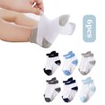 thumbnail image 4 of 6 Pairs Non-Slip Baby Boy Socks, Ankle Socks with Non Skid Grip for 0-12 Months Baby Boys Girls Infants Toddlers, 4 of 9
