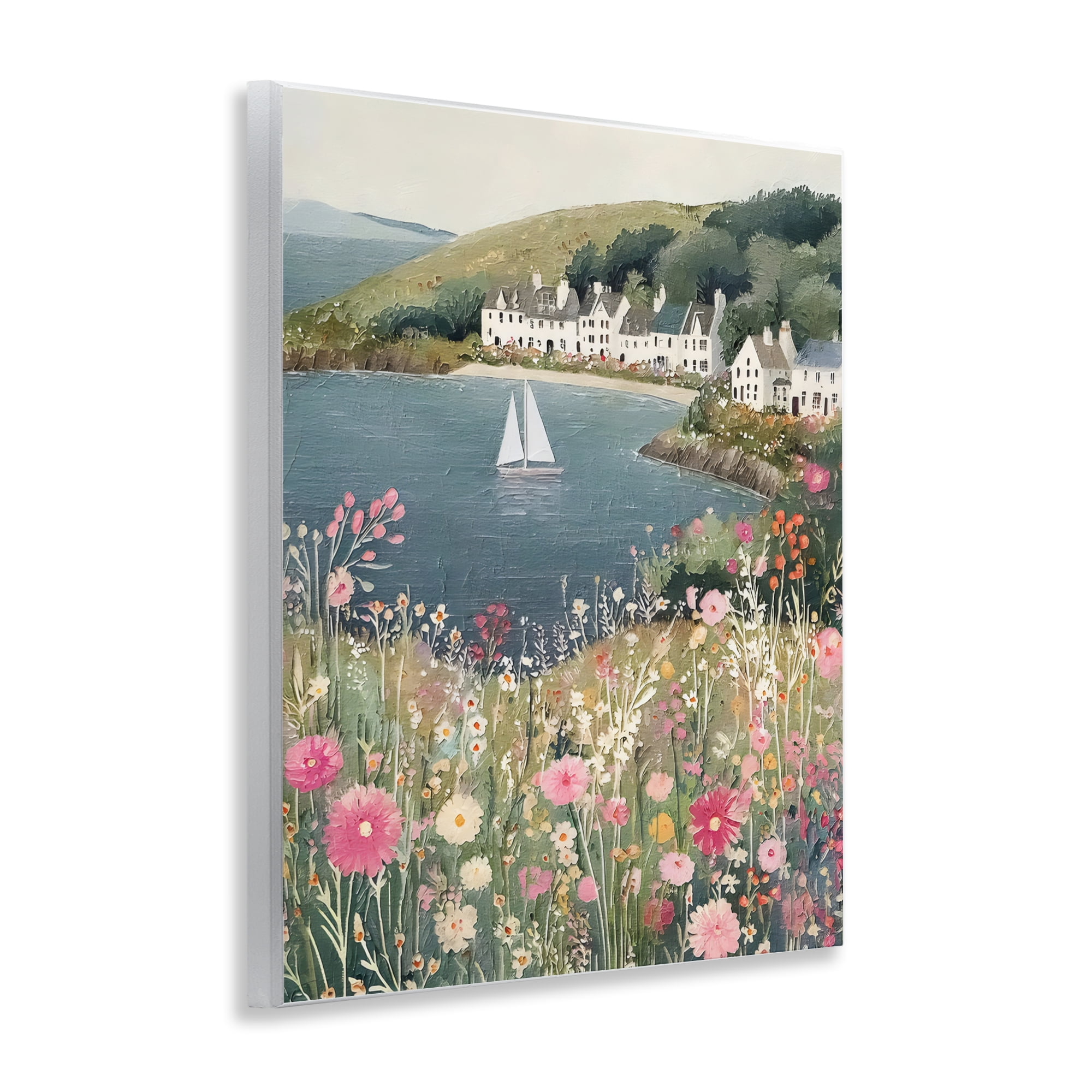Stupell Industries Clifftop Meadow & Sailboat Wall Plaque Art, design by Riley B