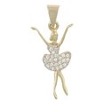 thumbnail image 1 of Dije De Bailarina Con Zirconias, En Oro De 10k 1.1 Grm, 1 of 1