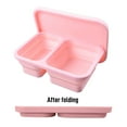 thumbnail image 2 of Boîte à Aliments Carrée, Contenant à Lunch à 2 Compartiments, Contenants à Collation Pliables en Silicone avec Couvercles, 2 of 10