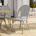 thumbnail image 6 of Furniture of America Devey Aluminum Patio Chairs in Black and White (Set of 2), 6 of 6