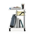 thumbnail image 3 of Pemberly Row Table d'Appoint en Forme de U pour Sofa avec Roulettes Tubes en Acier Inoxydable, 3 of 6