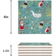 thumbnail image 3 of FMSHPON Merry Christmas Set of 4 Coaster for Drinks, Absorbent Ceramic Stone Coasters Cup Mat with Cork Base for Home Kitchen Room Coffee Table Bar Decor, 3 of 4