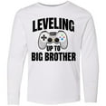 thumbnail image 3 of Inktastic Leveling Up to Big Brother Long Sleeve Youth T-Shirt, 3 of 5