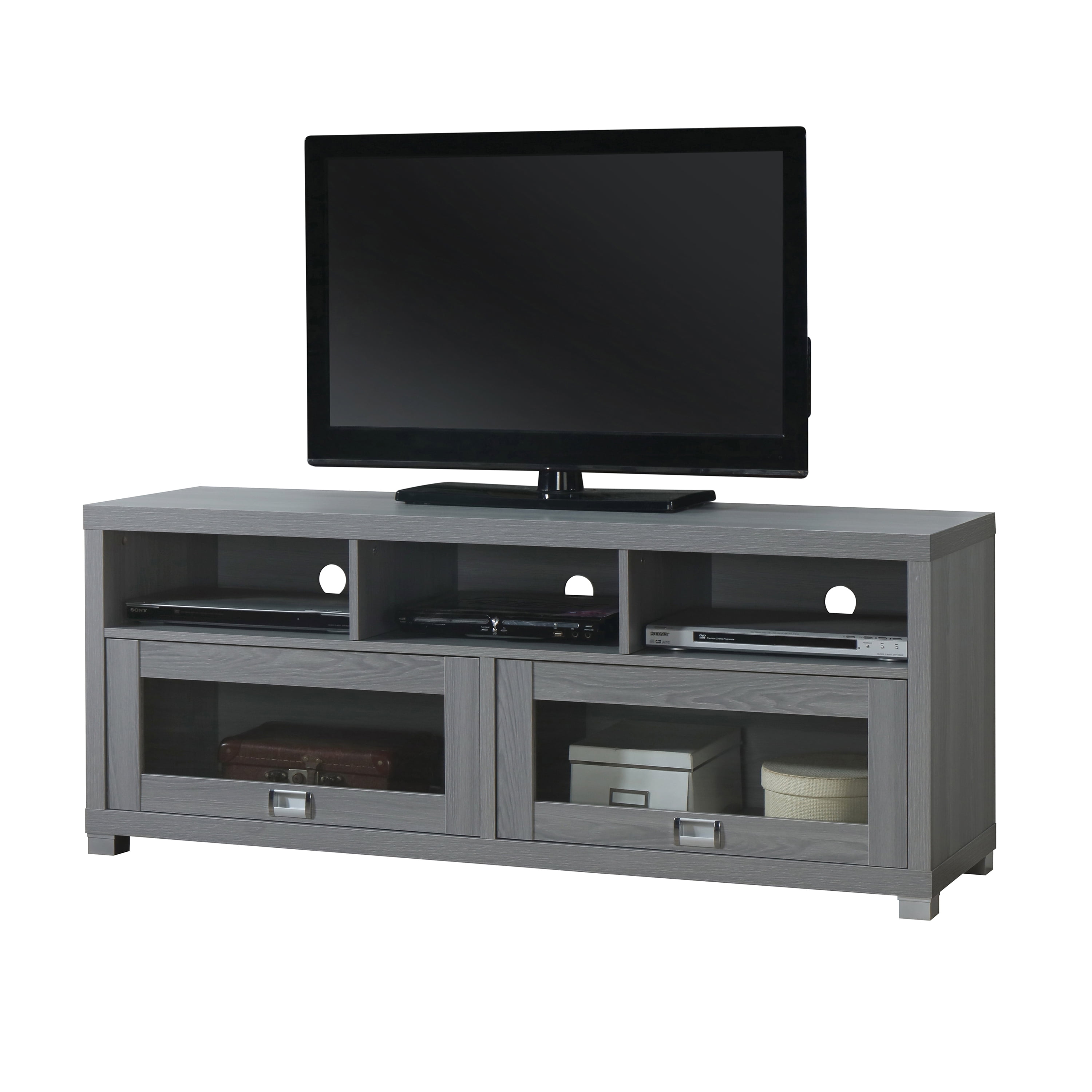Techni Mobili 58" Durbin TV Stand for TVs up to 75", Grey Wood