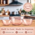thumbnail image 7 of COOK WITH COLOR Glass Mixing Bowls with Lids, Borosilicate Mixing Bowl Set for Meal Prep, Pink, 12-Piece, 7 of 7