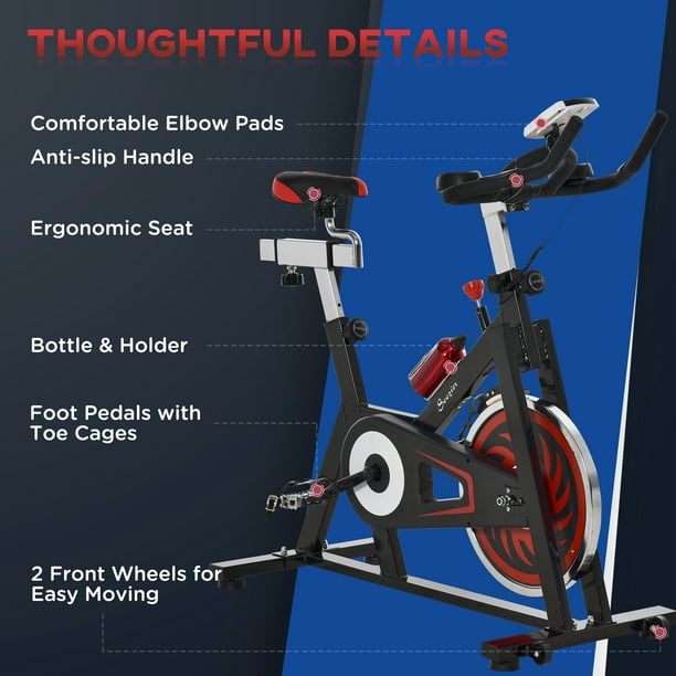 Vélo d'exercice Soozier vertical magnétique avec support pour