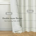 thumbnail image 3 of DriftAway 2 Panels 100% Blackout Windowpane Plaid Linen Curtains Double Layer Drapes for Bedroom 72 Inches Long Farmhouse Thermal Insulated 3.25 Inch Rod Pocket Back Tab for Living Room Gray, 3 of 8