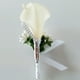 thumbnail image 3 of Plantas de cala artificiales con ramilletes de flores artificiales de estrás Crema, 3 of 8