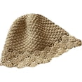 thumbnail image 4 of CoCopeaunts Summer Straw Bucket Hat Casual Breathable Hollow Bell-Shaped Hats Women Outdoor Foldable Beach Fisherman Hat, 4 of 8