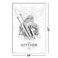 thumbnail image 3 of The Witcher: Wild Hunt - Framed Gaming Poster (Geralt - Sketch) (Size: 24" X 36") (Shiny White Aluminum Frame), 3 of 6