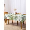 thumbnail image 3 of Green Leaves Rectangle Tablecloth, Summer Botanical Farmhouse Watercolor Leaf Waterproof & StainResistant Tablecloth, Washable Oil-proof Table Cover for Dining/Party/Wedding/Camping/Buffet 60x120 In, 3 of 9