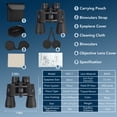 thumbnail image 5 of VAMOUT 20X50 Binoculars for Adults, HD High Powered Binoculars, Compact Waterproof Binoculars with Low Light Vision for Bird Watching Hunting Camping Travel Stargazing Cruise, 5 of 8