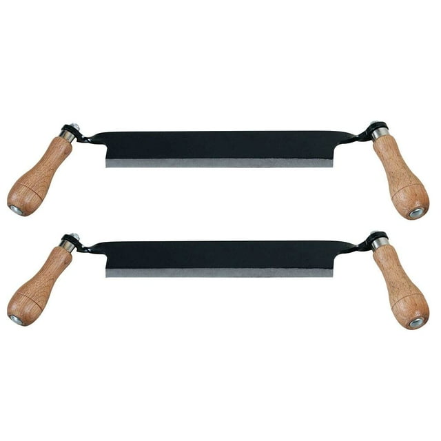 Couteau de Rasage à Lame en Bois Droite de 10 Pouces Outil de Menuiserie (2 Pack)