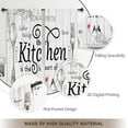 thumbnail image 4 of Farmhouse Curtains Rustic Vintage Country Wooden Plank Board Fork and Spoon Farm Retro Wood Rod Pocket Funny Quotes Bedroom Living Room Treatment Fabric 2 Panels 52Wx84H Inch, 4 of 5
