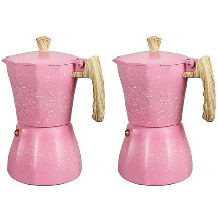 

2X Stovetop Espresso Maker - Moka Pot Coffee Maker for Gas or Electric Stove Top - 3 Cups Espresso Shot Maker
