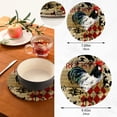 thumbnail image 3 of SKYSONIC Rooster Vintage Fall Pot Holders Trivets, 2 Pcs Heat Resistant Trivets,Autumn Retro Cotton Thread Weave Mats for Hot Pads Pans Pot Bowl Teapot for Kitchen Decor, 3 of 7