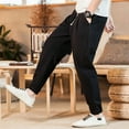 thumbnail image 5 of Sweatpants for Men, Men's Casual Pants Fashion Summer Solid Casual Elastic Waist With Pocket Pants, 5 of 7