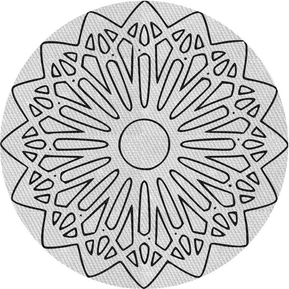 Ahgly Company Machine Washable Indoor Round Transitional White Smoke Area Rugs, 8' Round