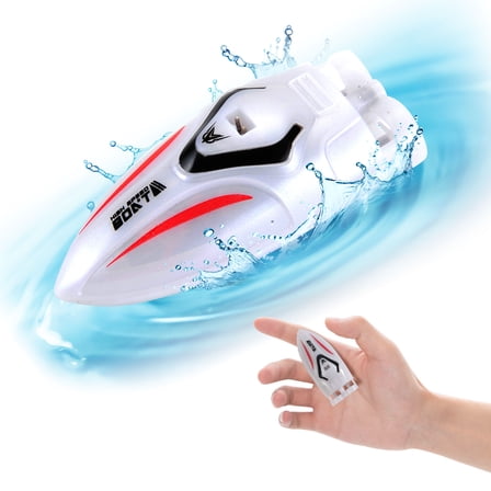 Mini Remote Control Boat RC Boat 360 Rotating 2.4 G Build in Rechargeable Battery Lake Swimming Pools Bathtubs Stunt Remote Control Boats