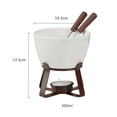 thumbnail image 2 of Toystoory Chocolate con tenedores – Vasos para fundir chocolate, resistentes a roturas, fáciles de limpiar – Ideales para reuniones, fiestas Teteras B-Circular Blanco, 2 of 6