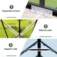 thumbnail image 4 of Jocisland 6x16 ft Polycarbonate Greenhouses for Outdoors, 2 Top-Opening Windows, Aluminum Walk-in Heavy Duty for Outdoor Use, Backyard Garden, Black, 4 of 9