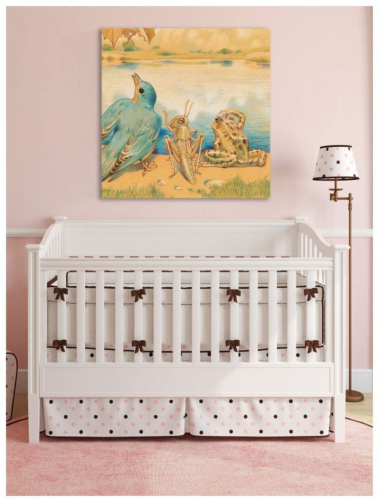 Marmont Hill "Bird, Cricket and Frog" by Curtis Painting Print on Canvas