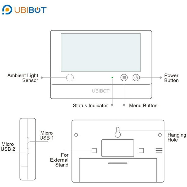 UbiBot WS1 Pro Humidity Ambient Greenhouse Monitor Data Logger Free App Alarm Android / iOS App 2.4GHz WiFi IFTTT 24/7 - Walmart.com