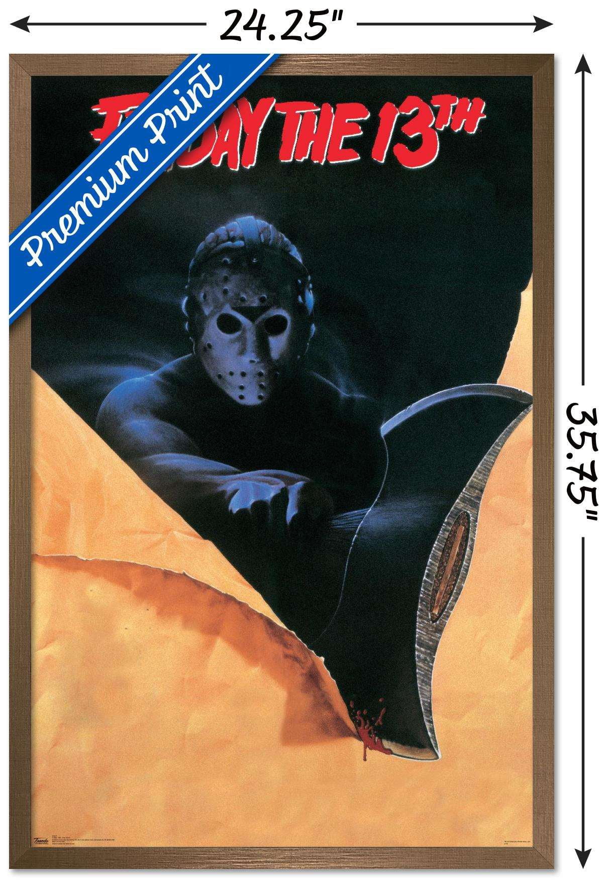 Friday The 13th - Slasher One Sheet Wall Poster, 22.375" x 34", Framed