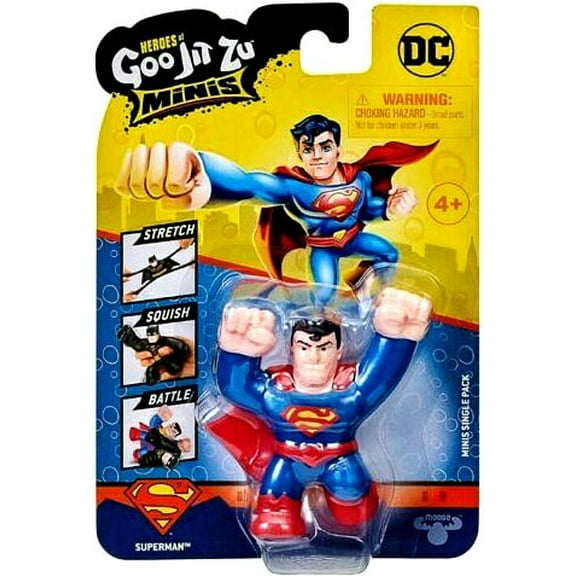Moose Toys Heroes of Goo Jit Zu Mini DC Superman Action Figures, 4 inch