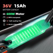 Electric Scooter for Adults - 600W Motor 10 Air Tires Portable Commuting Scooter