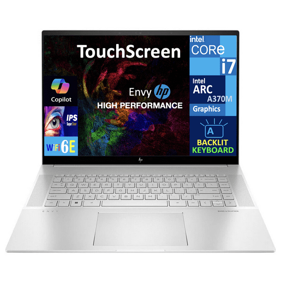 HP Envy HIGH PERFORMANCE Laptop 16.0in Touchscreen IPS WQXGA Display (Intel i7-13700H, 64GB DDR5, 1TB PCIe SSD, Intel ARC A370M, Backlit KB, 2 Thunderbolt 4, WiFi 6E, Webcam, Win 11 Home)