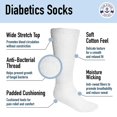 thumbnail image 3 of Yacht & Smith Mens Diabetic Neuropathy Edema Socks, Cotton Crew, Ankle, Medical Sock, Size 13-16, 3 of 7