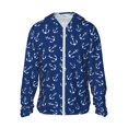 thumbnail image 1 of Fotbe Nautical Anchors Chaqueta con Protección Solar UPF 50+ para Hombre y Mujer, Camisa con Capucha y Bolsillos-XX-Large, 1 of 7