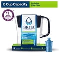 thumbnail image 1 of Brita Small 6 Cup Denali Water Filter Pitcher with 1 Brita Elite Filter, Made Without BPA, Black, 1 of 10