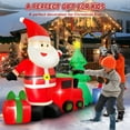 thumbnail image 6 of Yexmas 9FT Christmas Inflatables with Blow Up LED Lights, Santa Claus Snowman Train Gift Boxes & Christmas Tree for Indoor Outdoor Xmas Decoration, 6 of 8