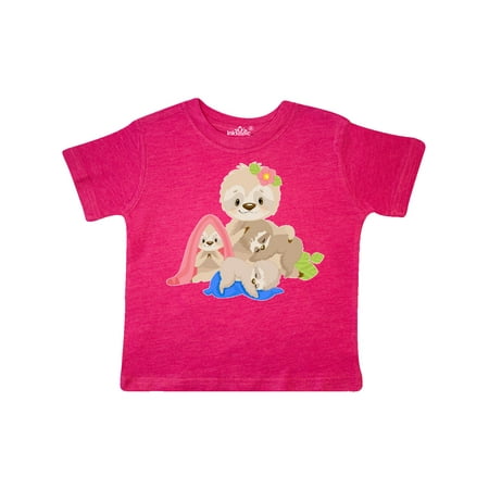

Inktastic Sloth Mom with 3 Baby Sloths Gift Toddler Boy or Toddler Girl T-Shirt