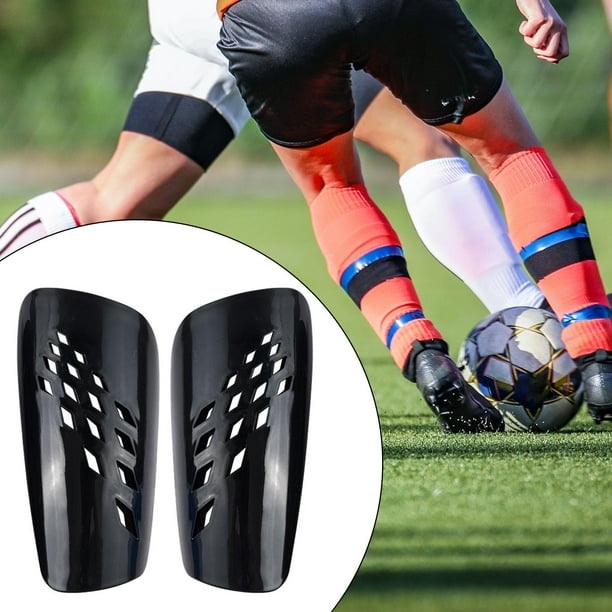 Espinilleras de fútbol Espinilleras Hombres Mujeres Espinilleras Mangas Protección Compacta Negro