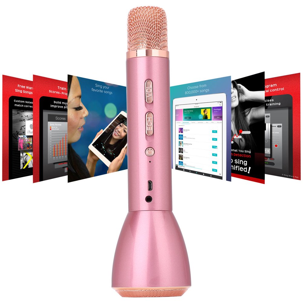 Wireless Karaoke Singing Machine Microphone+Bluetooth Speaker 2in1