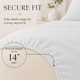 thumbnail image 5 of Beartech Polyester Bed Sheets Set 4 Piece Queen/Full Size Sheet Set, Soft & Lightweight And Breathable Bedding Set, Fitted Sheet, Flat Sheet & 2 Pillowcases-White, 5 of 11