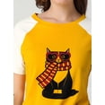 thumbnail image 6 of Allegra K Women's Summer Casual Short Sleeve Cartoon Cat Print T-Shirt, 6 of 6