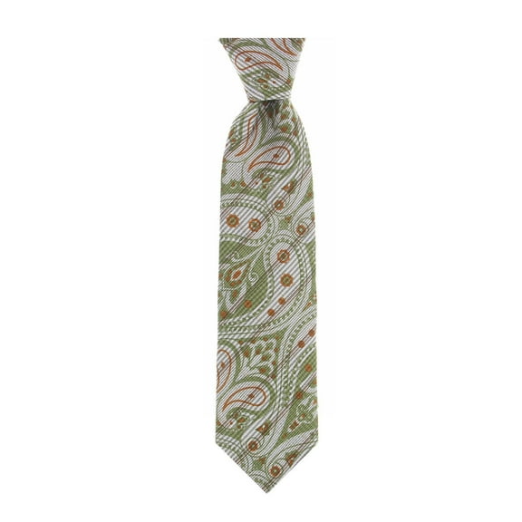 Michelsons of London Men's Olive Paisley Tie