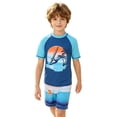 thumbnail image 4 of HAYIMI Playful Boys Beach Graphic O-Neck Short Sleeve T-Shirts With Shorts Summer Outfit Sets For Kids Comfortable Wear Easy Care Daily Comfort Clothes Sets, 4 of 6