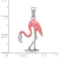 thumbnail image 2 of 14K White Gold Enameled 3-D Pink Flamingo Pendant K1905W, 2 of 4